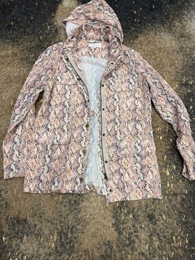Dear John Peach and Cream Snakeskin Print Jacket